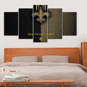 New Orleans Saints Leather Look Wall Canvas