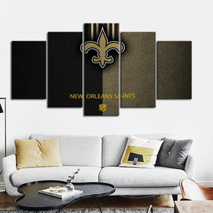 New Orleans Saints Leather Look Wall Canvas
