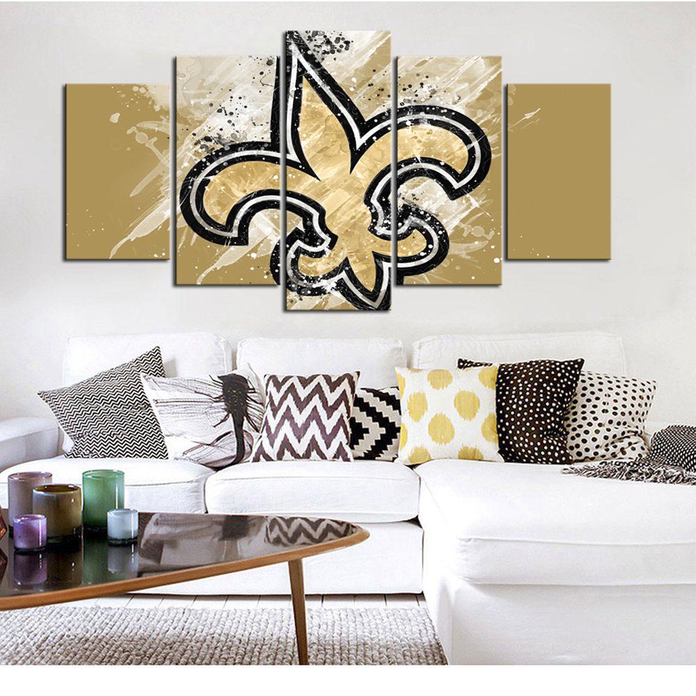 New Orleans Saints Paint Splash Wall Canvas 1