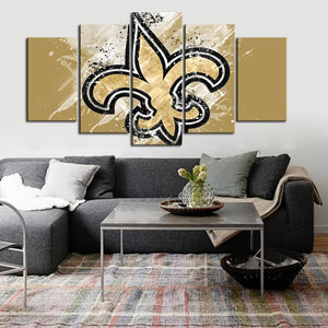 New Orleans Saints Paint Splash Wall Canvas 1