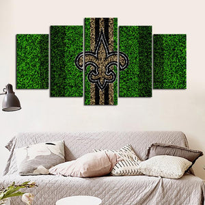 New Orleans Saints Grassy Look Wall Canvas