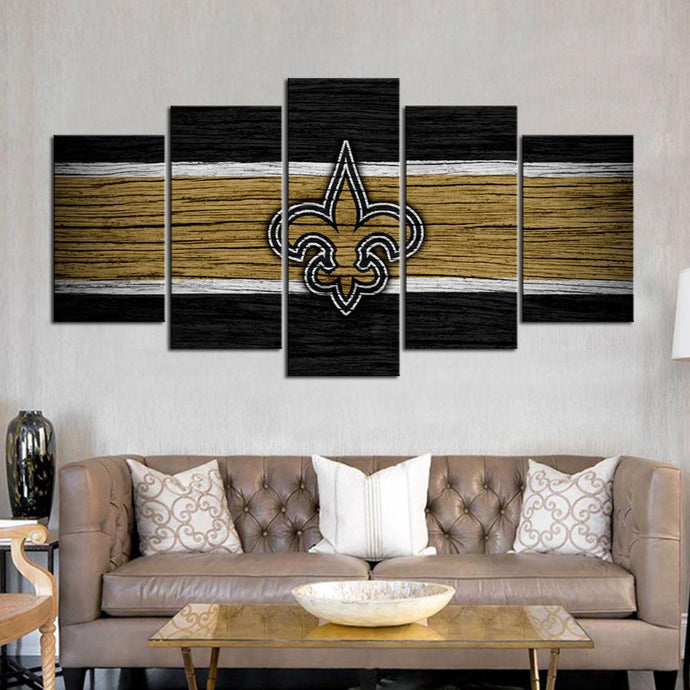 New Orleans Saints Wooden Style Wall Canvas 1