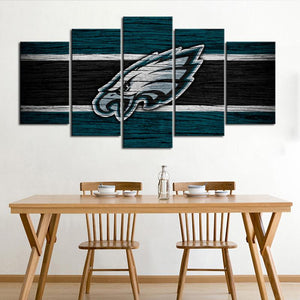 Philadelphia Eagles Wooden Look Wall Canvas 1