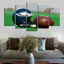 Load image into Gallery viewer, Philadelphia Eagles Football &amp; Helmet Wall Canvas