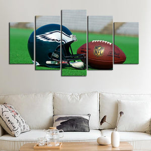 Philadelphia Eagles Football & Helmet Wall Canvas