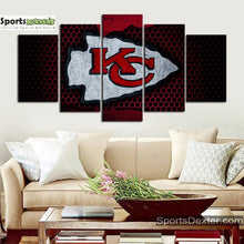 Load image into Gallery viewer, Kansas City Chiefs Steel Look Wall Canvas