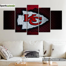 Load image into Gallery viewer, Kansas City Chiefs Steel Look Wall Canvas