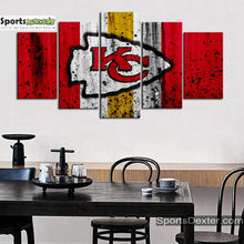 Load image into Gallery viewer, Kansas City Chiefs Rough Look Wall Canvas 1