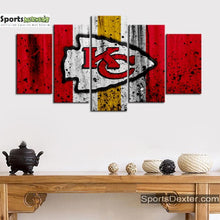 Load image into Gallery viewer, Kansas City Chiefs Rough Look Wall Canvas 1
