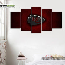 Load image into Gallery viewer, Kansas City Chiefs Steel Cut Wall Canvas