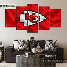 Load image into Gallery viewer, Kansas City Chiefs Flag Look Wall Canvas 1