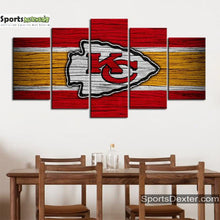 Load image into Gallery viewer, Kansas City Chiefs Wooden Look Wall Canvas 1