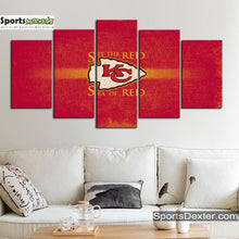 Load image into Gallery viewer, Kansas City Chiefs Red Art Wall Canvas