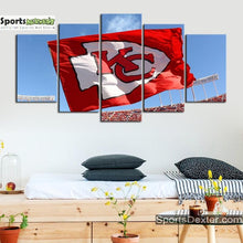 Load image into Gallery viewer, Kansas City Chiefs Flag in Air Wall Canvas