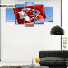 Load image into Gallery viewer, Kansas City Chiefs Flag in Air Wall Canvas