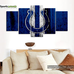 Indianapolis Colts Rough Look Wall Canvas 1
