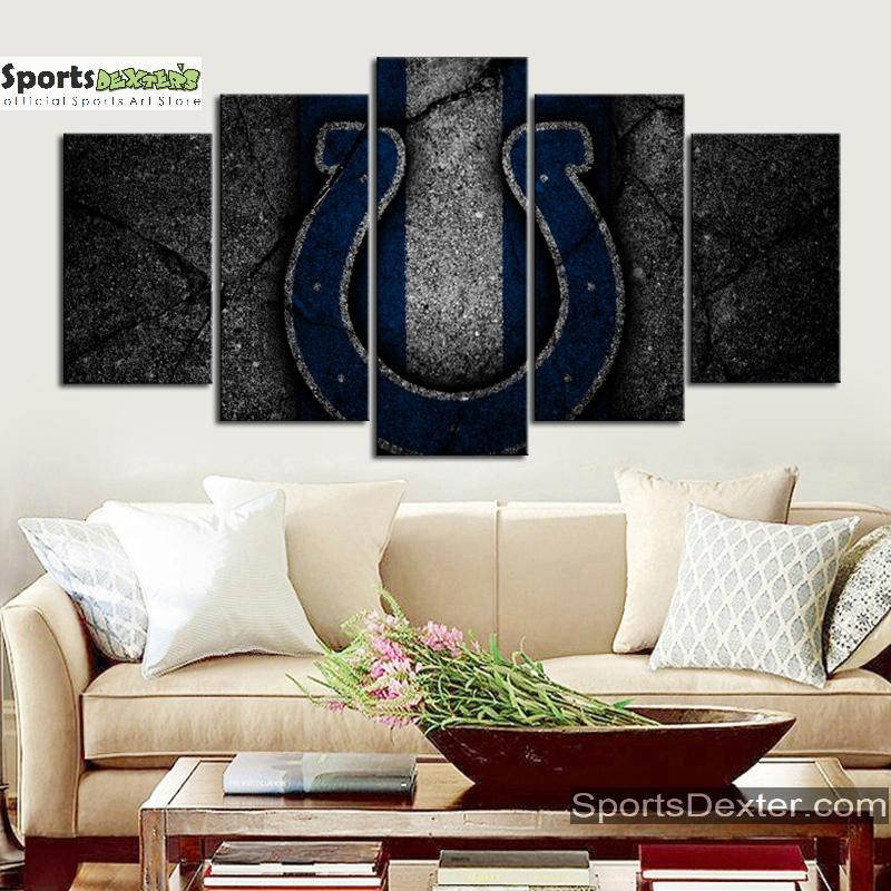 Indianapolis Colts Rock Style Wall Canvas 1