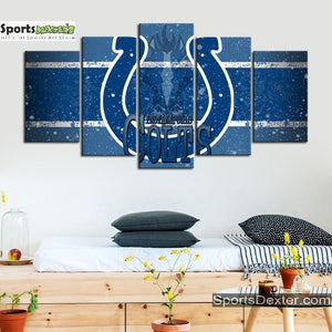 Indianapolis Colts Snowy Look Wall Canvas 1