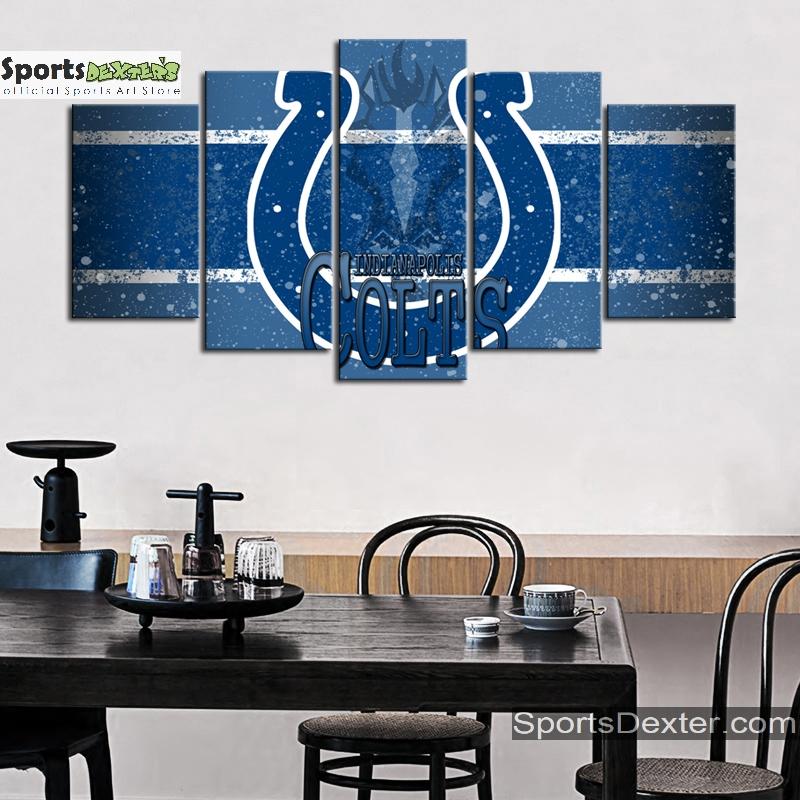 Indianapolis Colts Snowy Look Wall Canvas 1