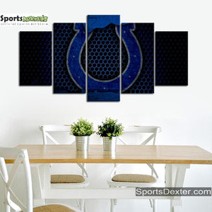 Indianapolis Colts Steel Style Wall Canvas