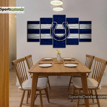 Load image into Gallery viewer, Indianapolis Colts Wooden Look Wall Canvas 1