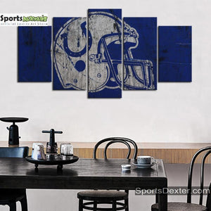 Indianapolis Colts Helmet Wall Art Canvas
