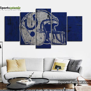 Indianapolis Colts Helmet Wall Art Canvas