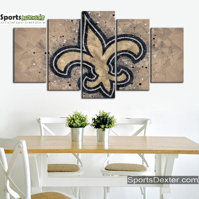 New Orleans Saints Techy Look Wall Canvas