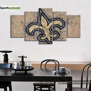 New Orleans Saints Techy Look Wall Canvas