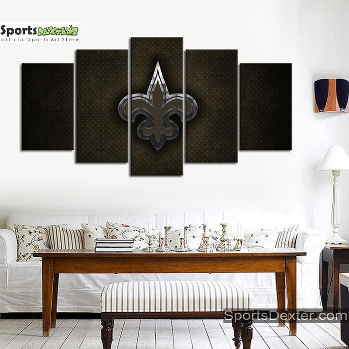 New Orleans Saints Steel Look Wall Canvas