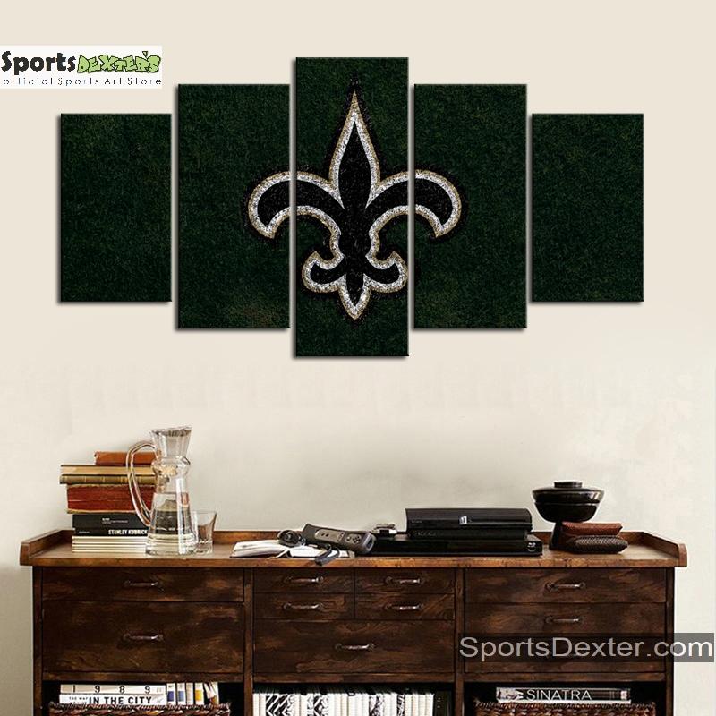 New Orleans Saints Grassy Look Wall Canvas 1