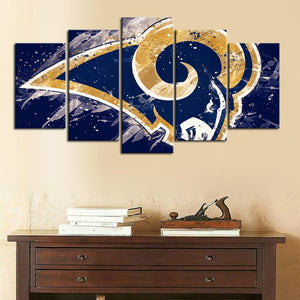 Los Angeles Rams Paint Splash Wall Canvas