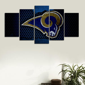 Los Angeles Rams Steel Look Wall Canvas