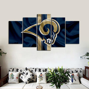 Los Angeles Rams Flag Look Wall Canvas