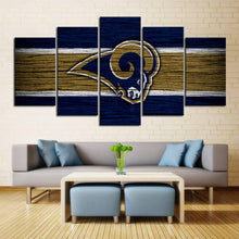 Load image into Gallery viewer, Los Angeles Rams Wooden Look Wall Canvas
