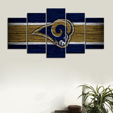 Load image into Gallery viewer, Los Angeles Rams Wooden Look Wall Canvas
