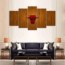 Load image into Gallery viewer, Chicago Bulls Pure Wood Look Wall Canvas