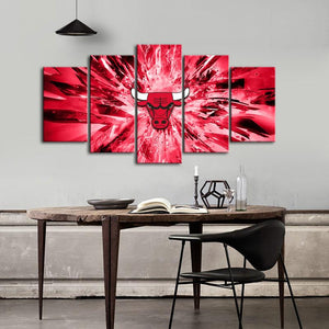 Chicago Bulls Crystal Look Wall Canvas