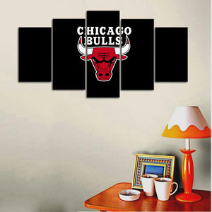 Chicago Bulls Clean Black Canvas