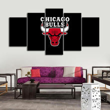 Load image into Gallery viewer, Chicago Bulls Clean Black Canvas