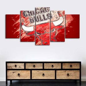 Chicago Bulls Paint Splash Canvas