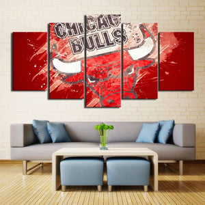 Chicago Bulls Paint Splash Canvas
