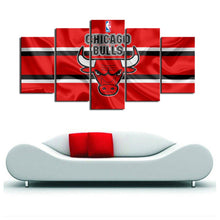 Load image into Gallery viewer, Chicago Bulls Flag Style Wall Canvas