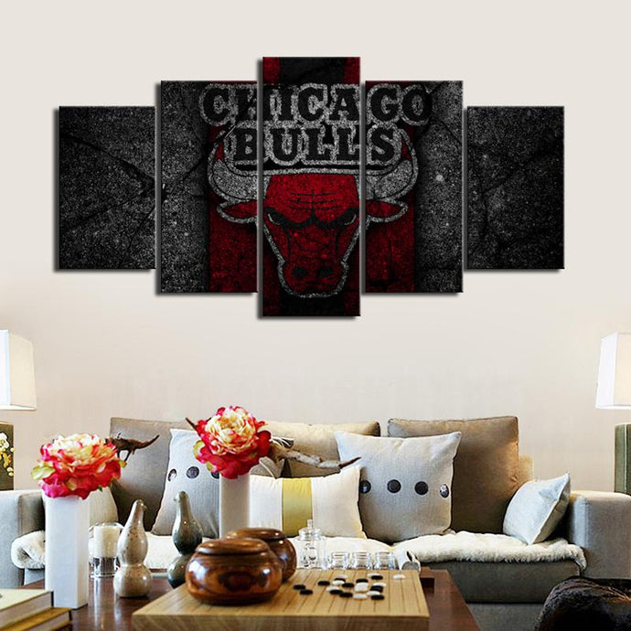 Chicago Bulls Rock Style Wall Canvas