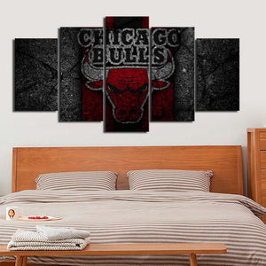 Chicago Bulls Rock Style Wall Canvas