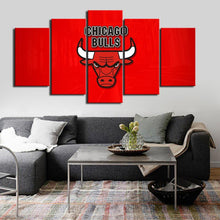 Load image into Gallery viewer, Chicago Bulls Clean Red Wall Canvas
