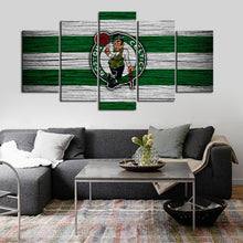 Load image into Gallery viewer, Boston Celtics Wooden Look Wall Canvas