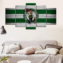 Load image into Gallery viewer, Boston Celtics Wooden Look Wall Canvas