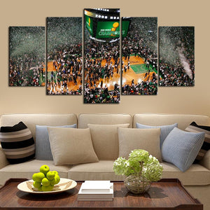 Boston Celtics Champions Moment Wall Canvas