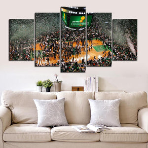 Boston Celtics Champions Moment Wall Canvas